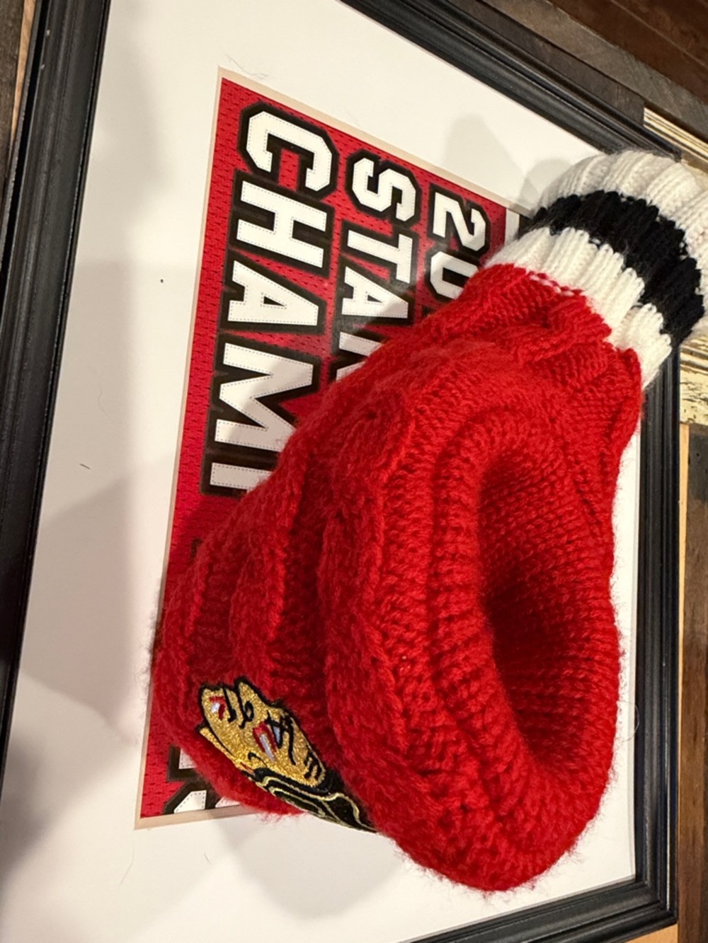 Blackhawks Koozie beer holder mitt